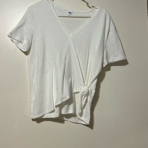 White Wrap Top, size S